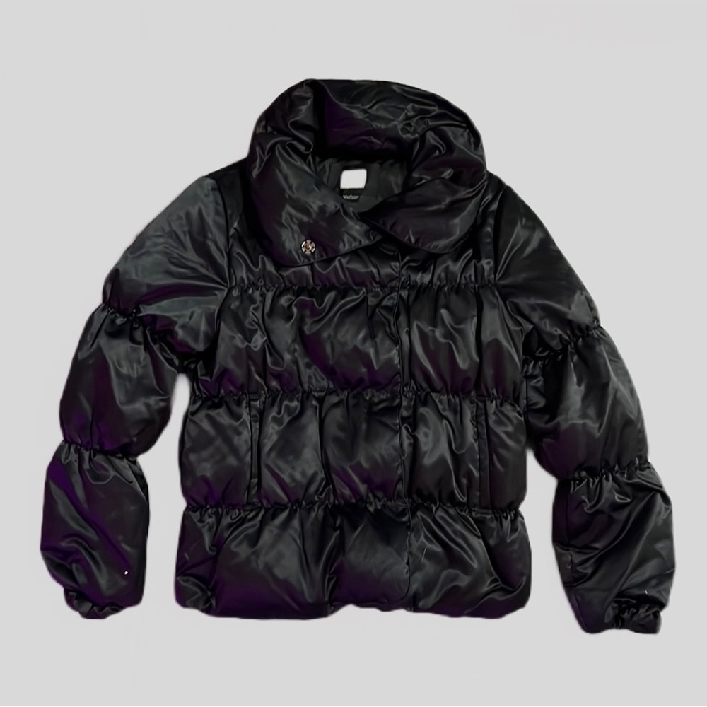 Old Navy Puff Jacket Black Shiny Women’s Size L & XL Warm Puffer Coat Puffy